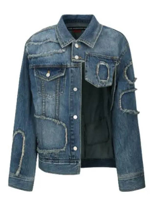 Daniel half cut out denim jacket jumper - ANDERSSON BELL - BALAAN 1