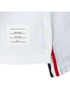 Men's Cotton Pique Center Bag Striped Short Sleeve Polo Shirt White - THOM BROWNE - BALAAN 10