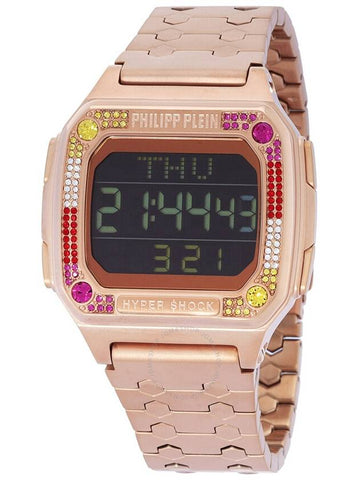 Philipp Plein Hyper Shock Quartz Digital Crystal Black Dial Unisex Watch PWHAA0821 - PHILIPP PLEIN - BALAAN 1