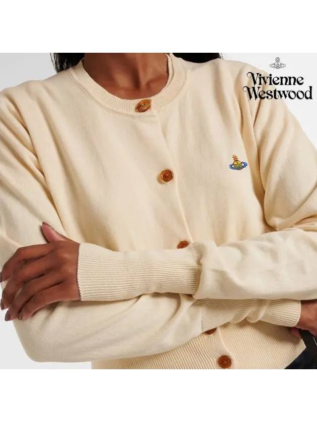 Bea Crop Cardigan Off White - VIVIENNE WESTWOOD - BALAAN 6