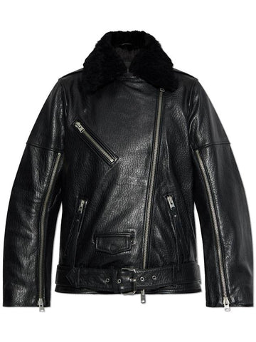 AllSaints Leather Jacket Vendra, Women's, Black - ALLSAINTS - BALAAN 1