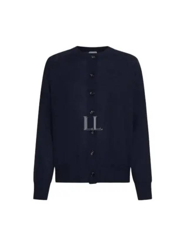 Round Neck Cashmere Cardigan Navy - BOTTEGA VENETA - BALAAN 2