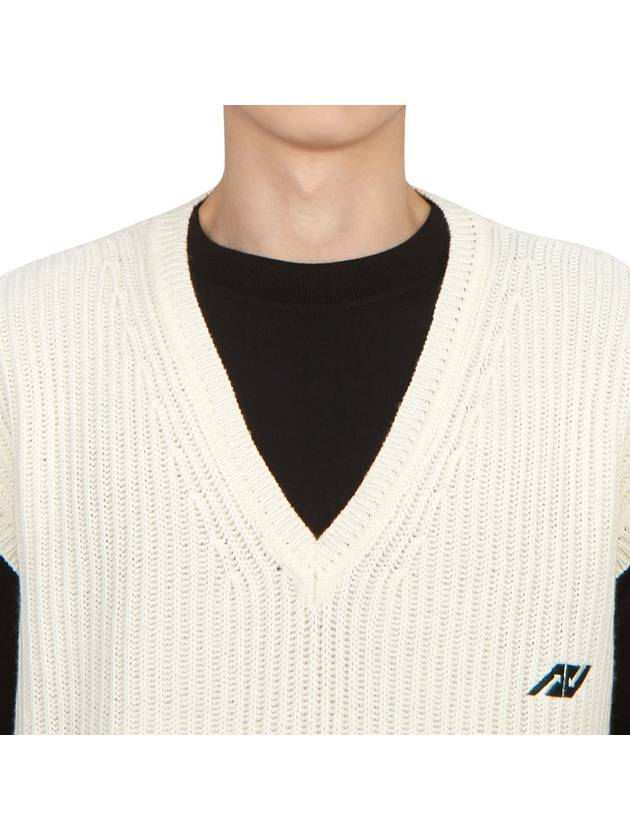 Men's Knit Vest VESM 427W WHITE - AUTRY - BALAAN 5