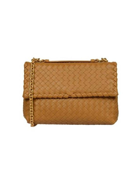 Intrecciato Leather Shoulder Bag Camel - BOTTEGA VENETA - BALAAN 1