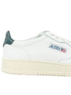 Men's Medalist Leather Low Top Sneakers White Green - AUTRY - BALAAN 4