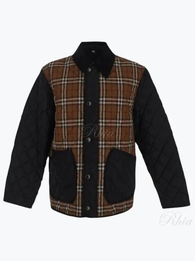 Vintage Check Quilted Jacket Brown - BURBERRY - BALAAN 2