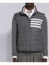 4 Bar Poly Twill Down Vest Grey - THOM BROWNE - BALAAN 3