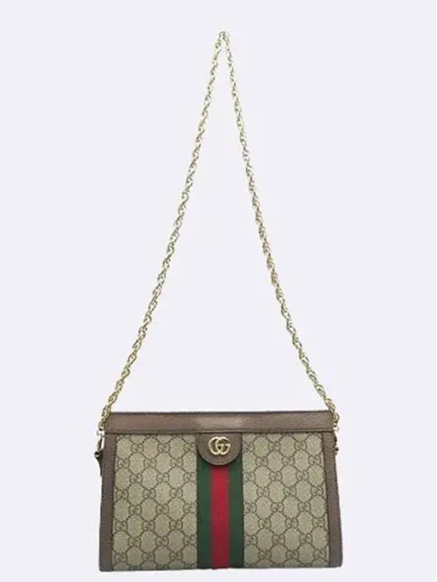 503877 GG Supreme Canvas Web Detail Ophidia Gold Chain Shoulder Bag - GUCCI - BALAAN 1