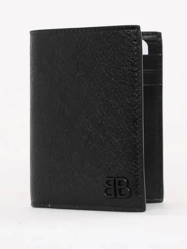 Monaco Vertical Half Wallet Black - BALENCIAGA - BALAAN 3