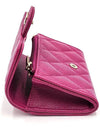 Classic caviar zipper card wallet snap purple dark pink AP4096 - CHANEL - BALAAN 6