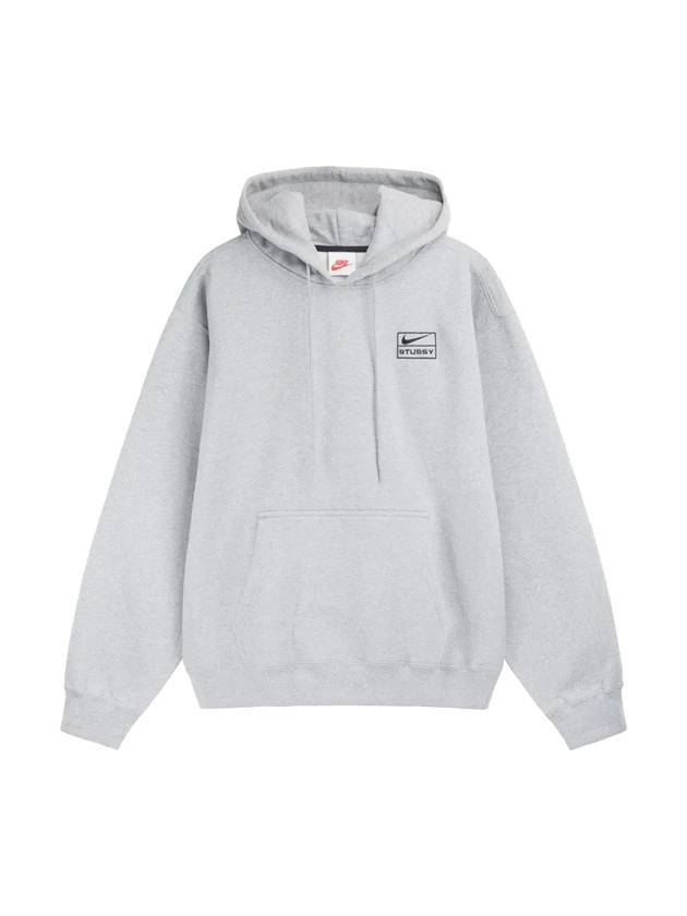 Stussy NRG RA Pullover Heather Hoodie Dark Grey - NIKE - BALAAN 1