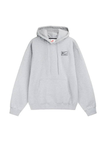 Stussy NRG RA Pullover Heather Hoodie Dark Grey - NIKE - BALAAN 1