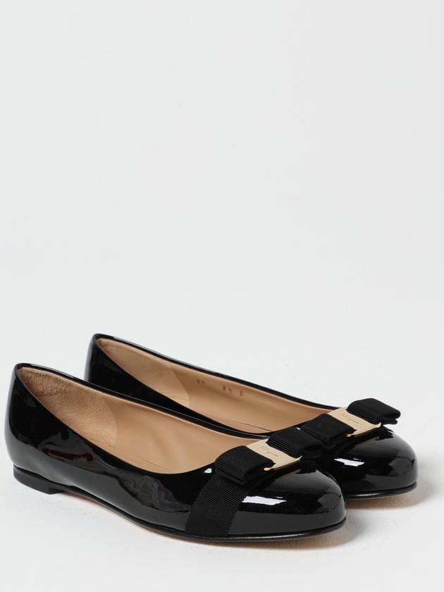 Women’s Varina Bellet Flats Black - SALVATORE FERRAGAMO - BALAAN 3