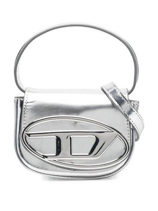 1DR Compact Mirrored Leather Shoulder Bag Silver - DIESEL - BALAAN 2