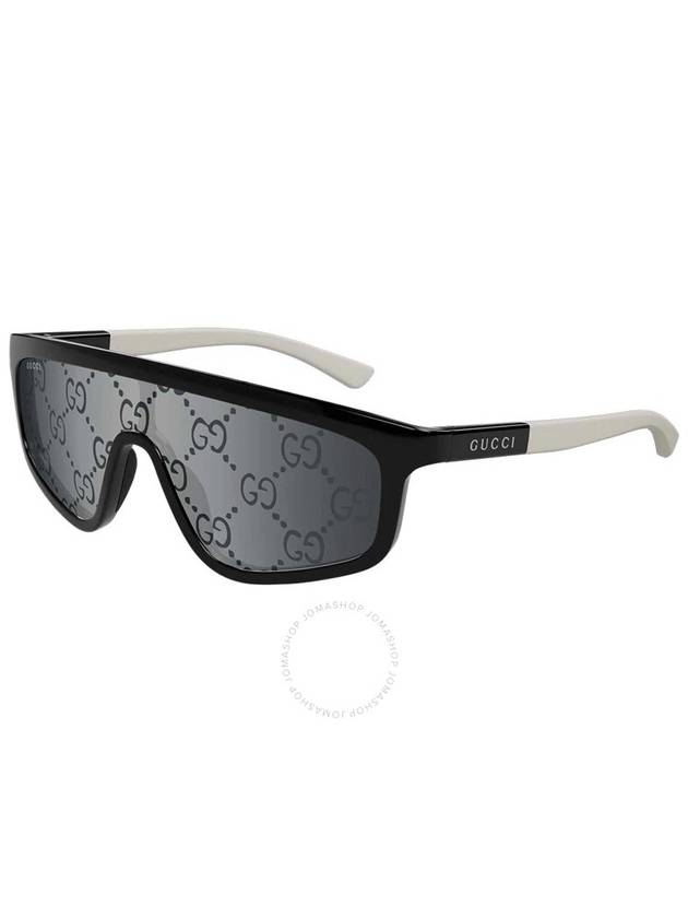 Gucci Grey Morror Logo Shield Unisex Sunglasses GG1736S 003 99 - GUCCI - BALAAN 1