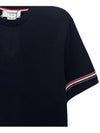 24SS Light Armband Collar Short Sleeve TShirt MJS247A 415 - THOM BROWNE - BALAAN 3