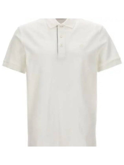 Eddie Cotton Polo Shirt White - BURBERRY - BALAAN 2