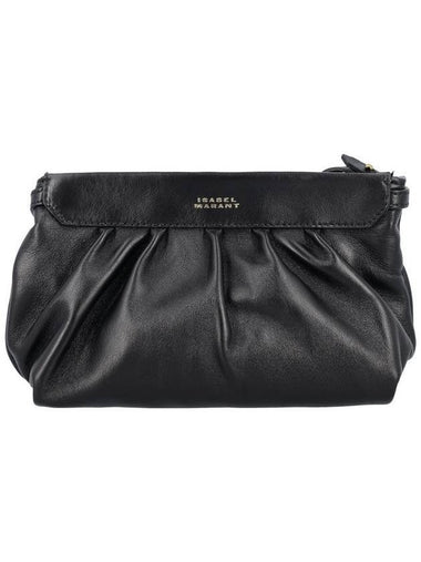 Rose Luzes Leather Clutch Bag Black - ISABEL MARANT - BALAAN 1