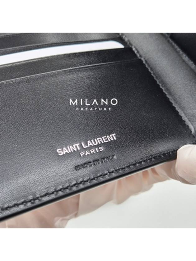 East/West Wallet In Smooth Leather Black - SAINT LAURENT - BALAAN 6