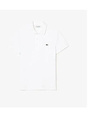 Men s Slim Fit Basic Polo White - LACOSTE - BALAAN 1