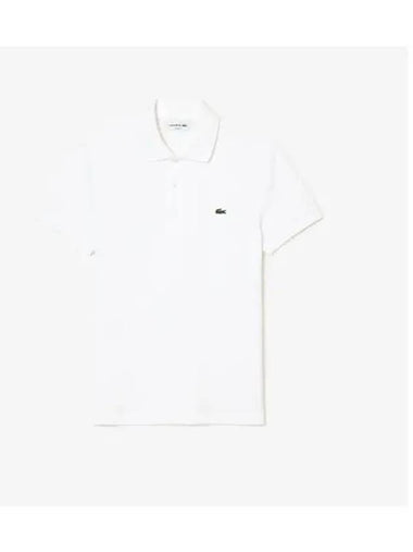 Men s Slim Fit Basic Polo White - LACOSTE - BALAAN 1