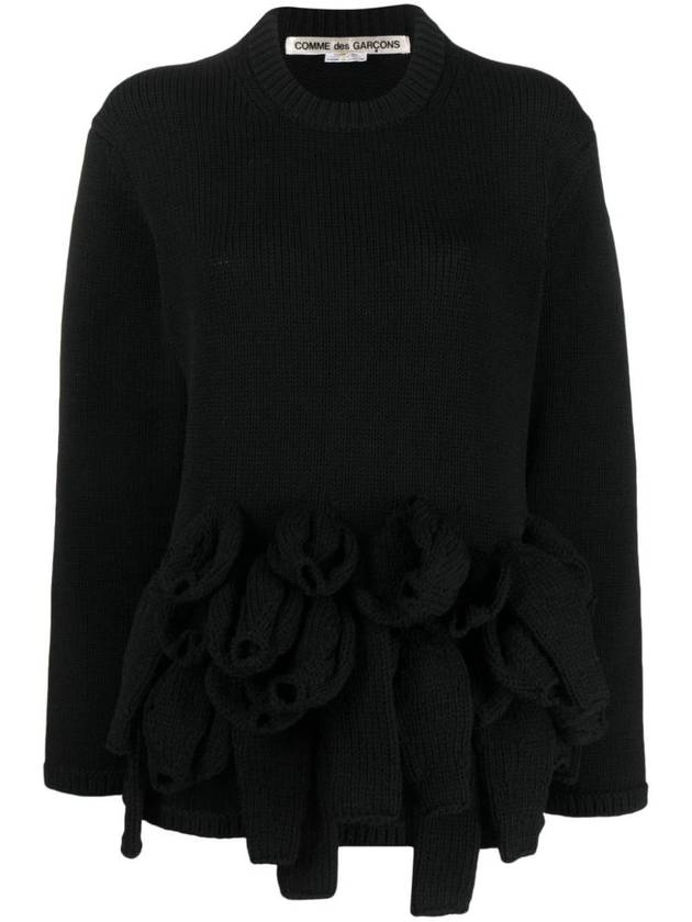 applique detail crew neck sweater GLN008 - COMME DES GARCONS - BALAAN 1