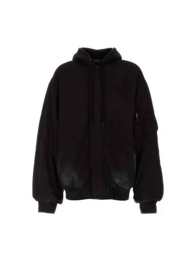 Back Logo Padded Bomber Jacket Black - BALENCIAGA - BALAAN 2