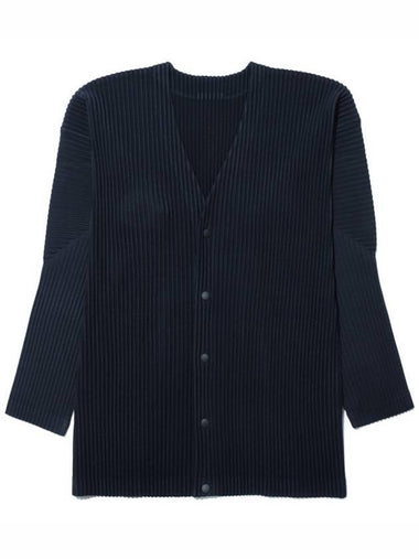 Pleated Cardigan Navy - ISSEY MIYAKE - BALAAN 1