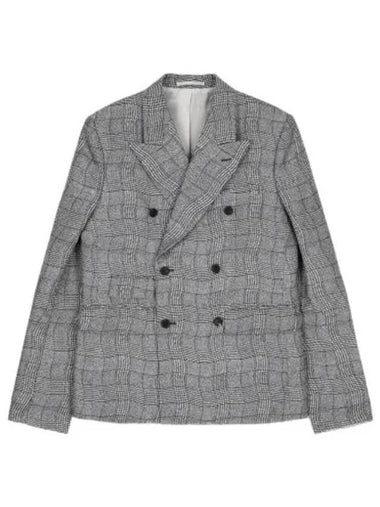 Wavey check suit jacket black - KENZO - BALAAN 1