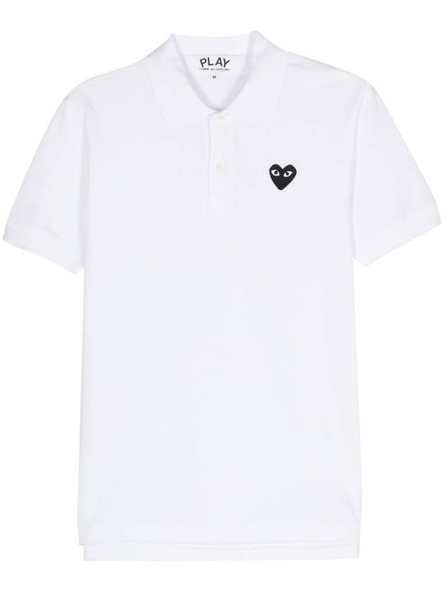 Comme Des Garçons Play Polo Shirt With Patch - COMME DES GARCONS PLAY - BALAAN 1