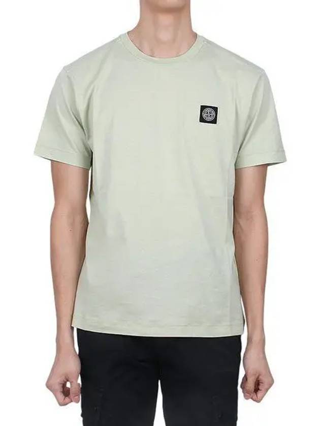 Logo Patch Short Sleeves T-Shirt Pistachio Green - STONE ISLAND - BALAAN 2