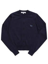 Baby Fox Patch Regular Cardigan Blue - MAISON KITSUNE - BALAAN 6