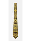 Barocco Silk Tie Black Yellow - VERSACE - BALAAN 2