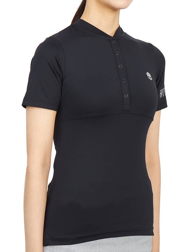 Women's Golf Serafino Classic Short Sleeve PK Shirt Black - HYDROGEN - BALAAN 4