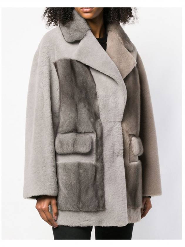 Twotone mink sharing coat - BLANCHA - BALAAN 3