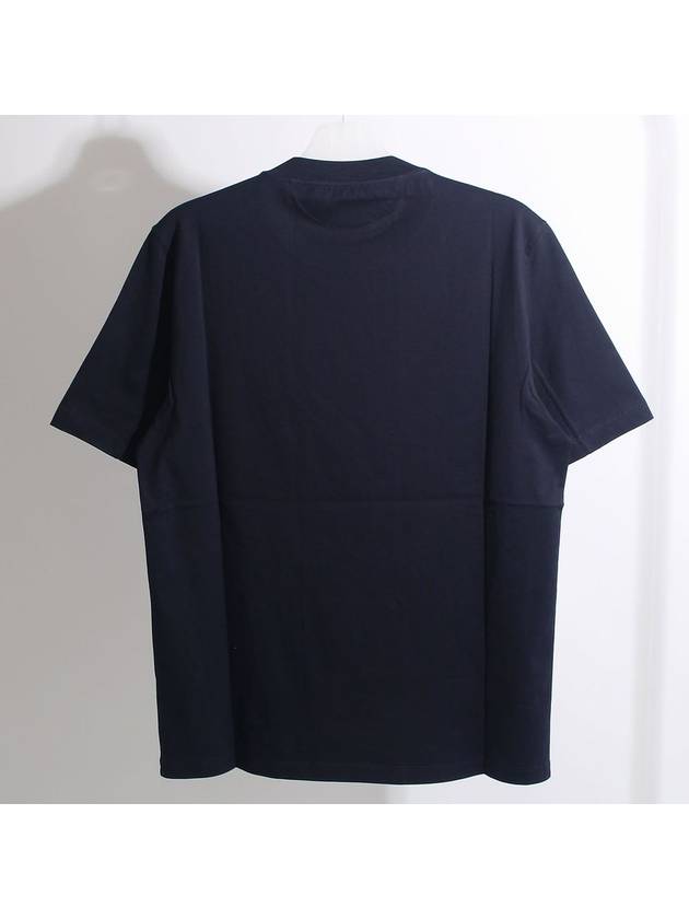 Paris Print Short Sleeve T-Shirt Navy - BRUNELLO CUCINELLI - BALAAN 3