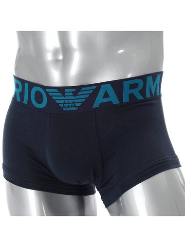 Men's Logo Trunk Briefs Navy - EMPORIO ARMANI - BALAAN 1