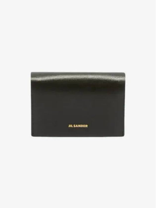 Origami Logo Calf Leather Card Wallet Black - JIL SANDER - BALAAN 2