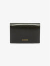 Origami Logo Calf Leather Card Wallet Black - JIL SANDER - BALAAN 2