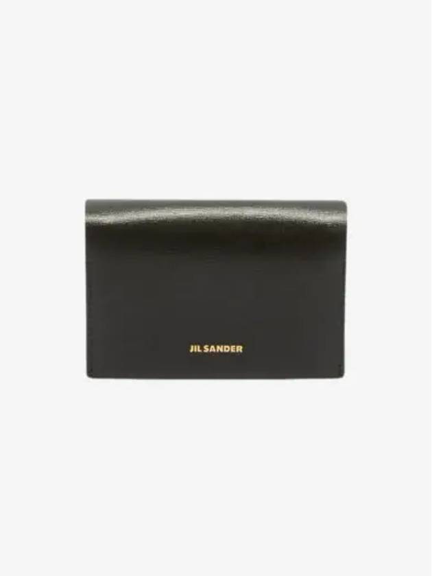 Origami Logo Calf Leather Card Wallet Black - JIL SANDER - BALAAN 3