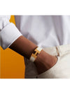 Clic Clac H Bracelet Gold Blanc - HERMES - BALAAN 3