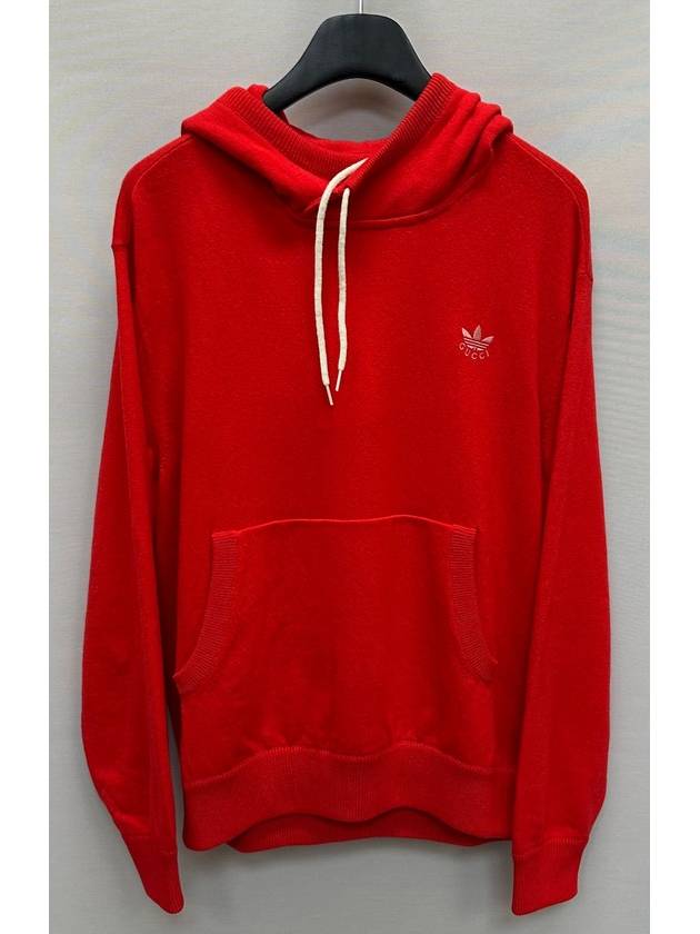 Adidas men s logo embroidered wool knit hooded sweatshirt - GUCCI - BALAAN 1