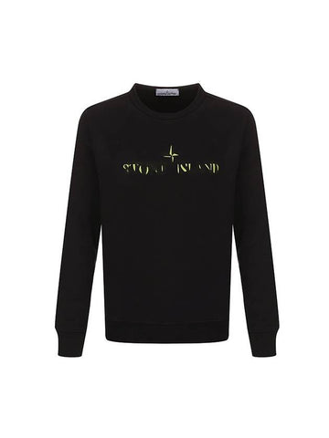 Wappen Patch Erase Logo Sweatshirt Black - STONE ISLAND - BALAAN 1