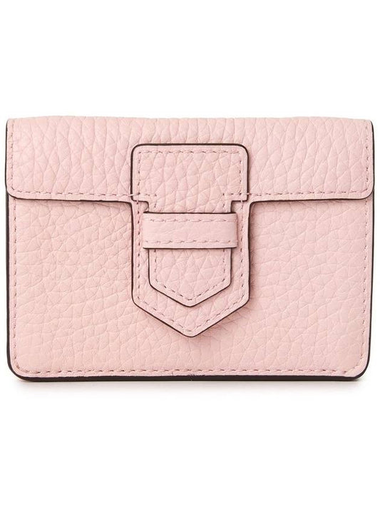 Presse Trifold Taurillon Grain Leather Half Wallet Bloom - DELVAUX - BALAAN 2