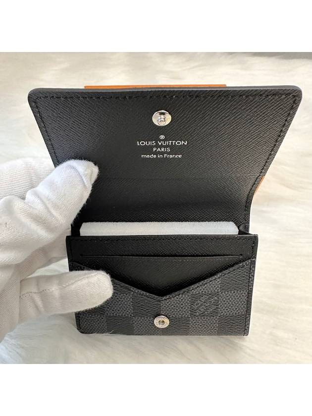 Damier Graphite Envelope Business Card Wallet Black - LOUIS VUITTON - BALAAN 5