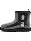 Women's Classic Clear Mini Rain Boots Black - UGG - BALAAN 4