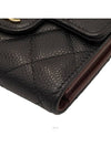 Black caviar classic gold CC logo small flap bi fold wallet No 25 A82288 - CHANEL - BALAAN 7