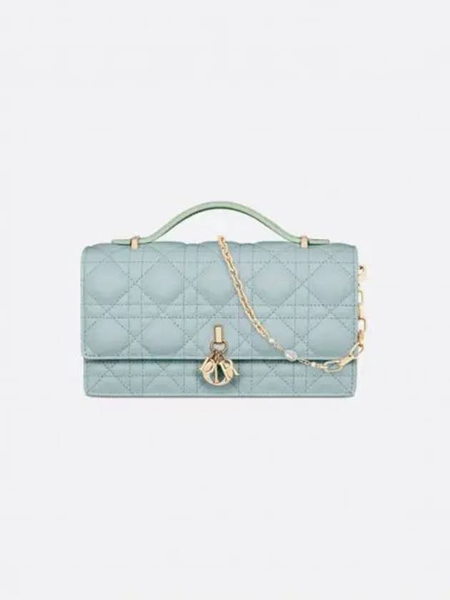 Cannage Lambskin Mini Bag Pastel Mint Celestial Blue - DIOR - BALAAN 2