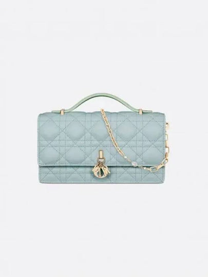 Cannage Lambskin Mini Bag Pastel Mint Celestial Blue - DIOR - BALAAN 2