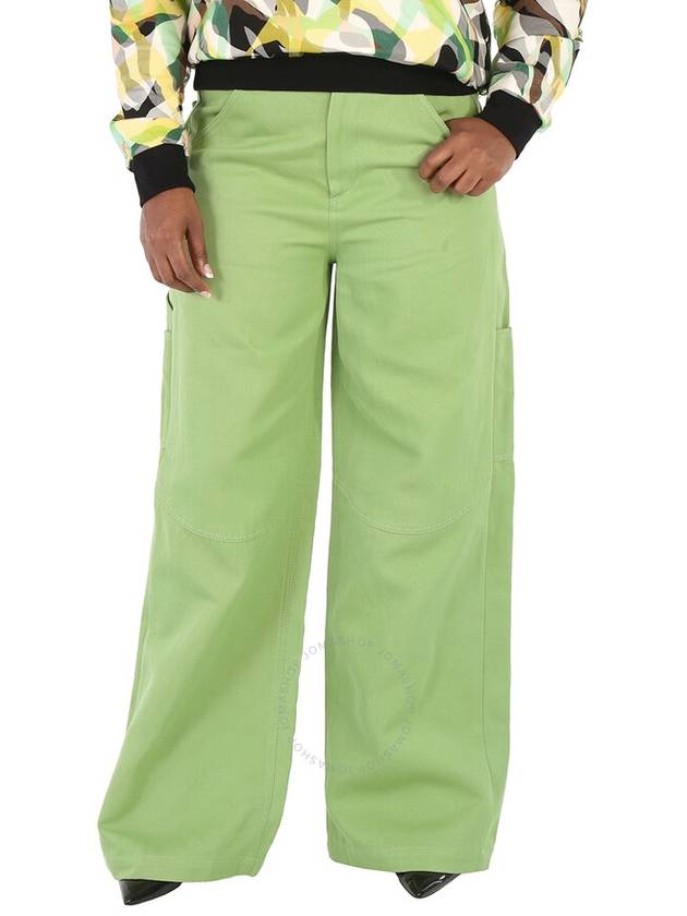 Petar Petrov Ladies Green Cotton Ramie Blend Genaro Trousers, Brand Size 40 (US Size 6) - PETAR PETROV - BALAAN 1